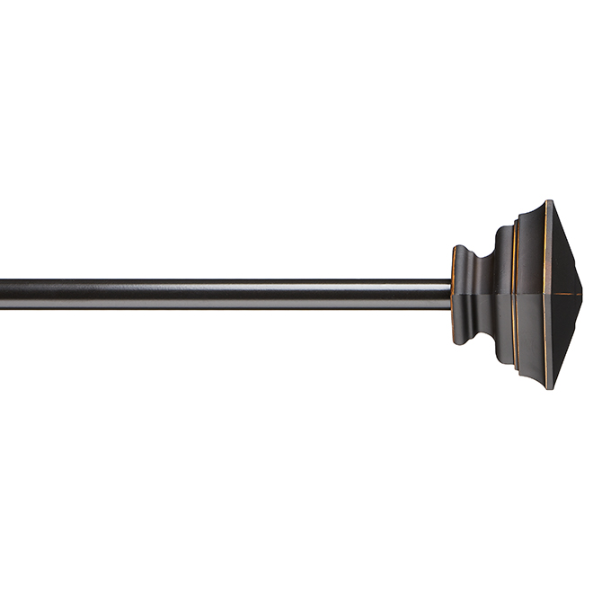 KENNEY Curtain Rod Decorative End Caps 28" to 48" Bronze