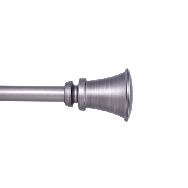 Kenney Nile 36in to 66in Steel Decorative Curtain Rod Pewter