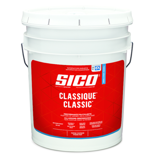Sico Classic 100 Acrylic Paint and Primer Eggshell 18.9L RONA