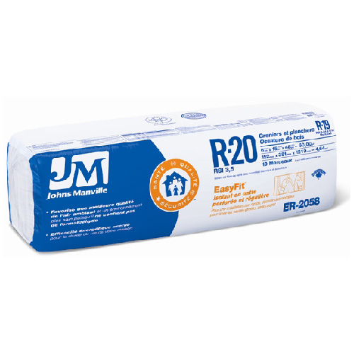 Johns Manville FormaldehydeFree Fibreglass Batt Insulation 20 RValue 6in Thick for 2 x 6
