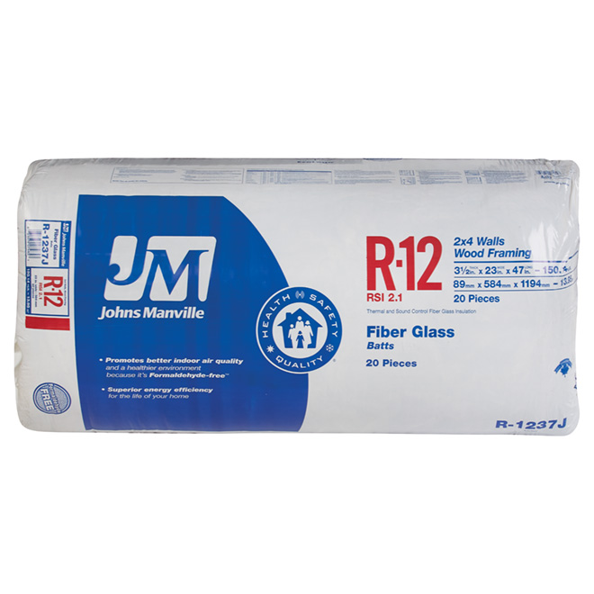 Johns Manville R12 Fibreglass Batt Insulation 150.14Sq. Ft. 2 x 4
