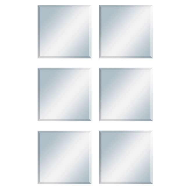 Columbia 6/Pack 12in x 12in Bevelled Mirror Tiles LCBMTCL12 RONA