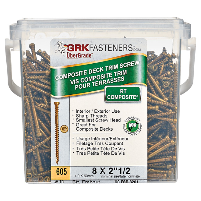 TrimHead Finishing Screws 8 x 2 1/2" 605 Box 77269116079 RONA