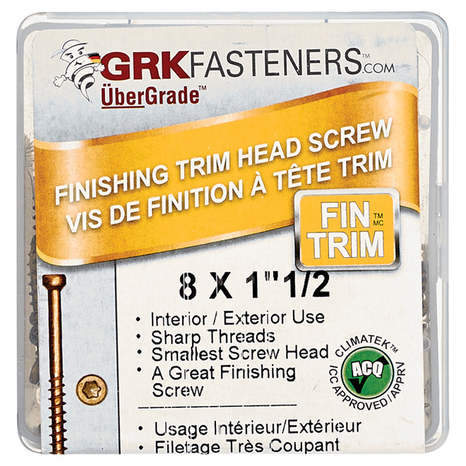 TrimHead Finishing Screws 8 x 1 1/2" 100 Box 77269117724 RONA
