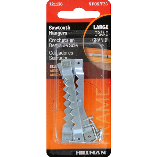 Hillman Large SelfLeveling Picture Hangers 5Pack 121136 RONA