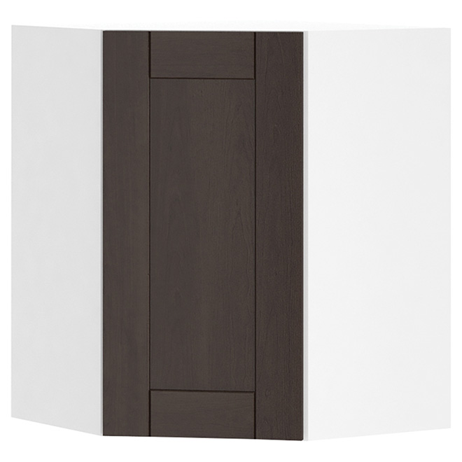 Armoire murale d'encoignure Galene d'Ebsu à 1 porte et 1 tablette, fait