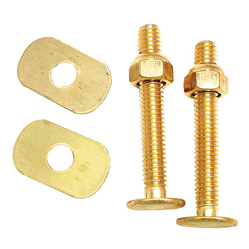Master Plumber Closet Bolts Solid Brass Toilet Mounting Sets 5/16
