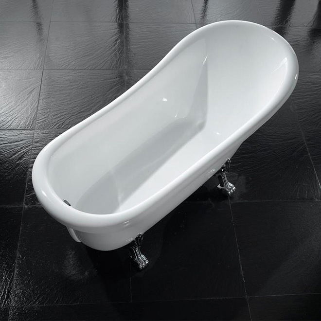 Ove Decors Freestanding Oval Bathtub Acrylic 28in x 29in x 66in