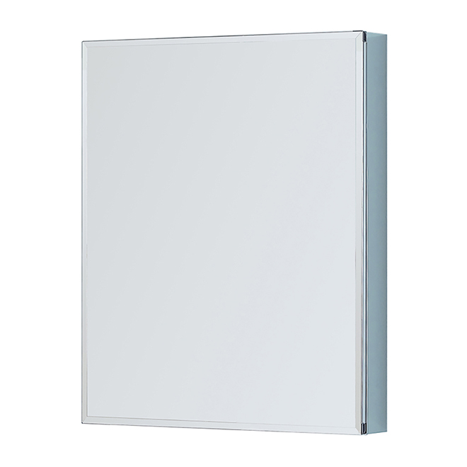 OVE DECORS Medicine Mirror Doors 3 Shelves Aluminum/Glass