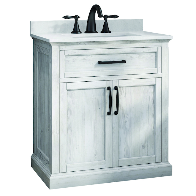 STYLE SELECTIONS Style Selection Rowan 36in Antique White Vanity with