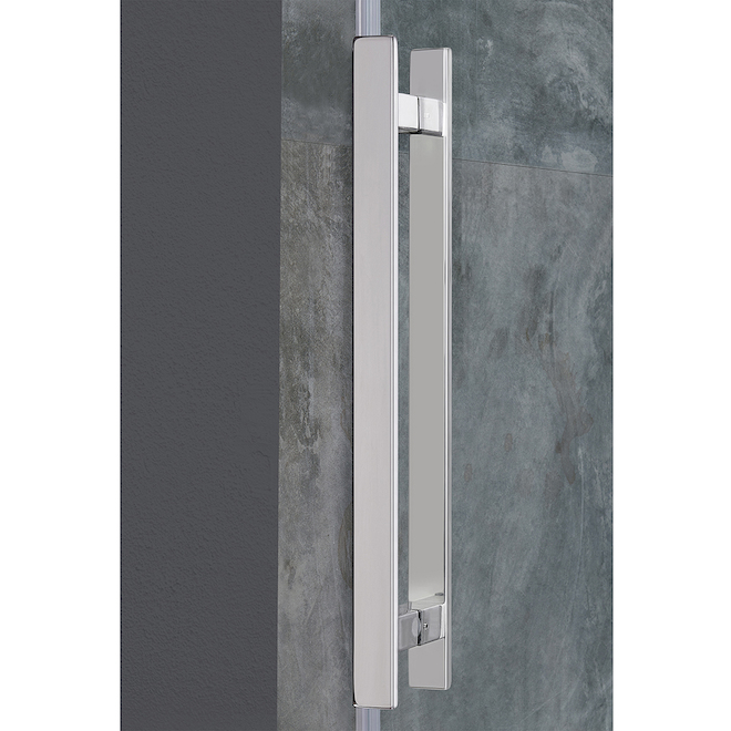 OVE DECORS allen + roth Venice 60in Alcove Chrome Shower Door VENICE