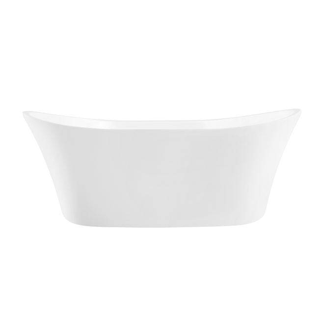 OVE Decors Canberra 60in Glossy White Acrylic Freestanding Bathtub