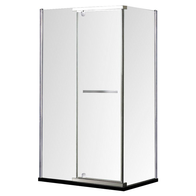 Uberhaus Salto Reversible Shower Door Clear Tempered Glass