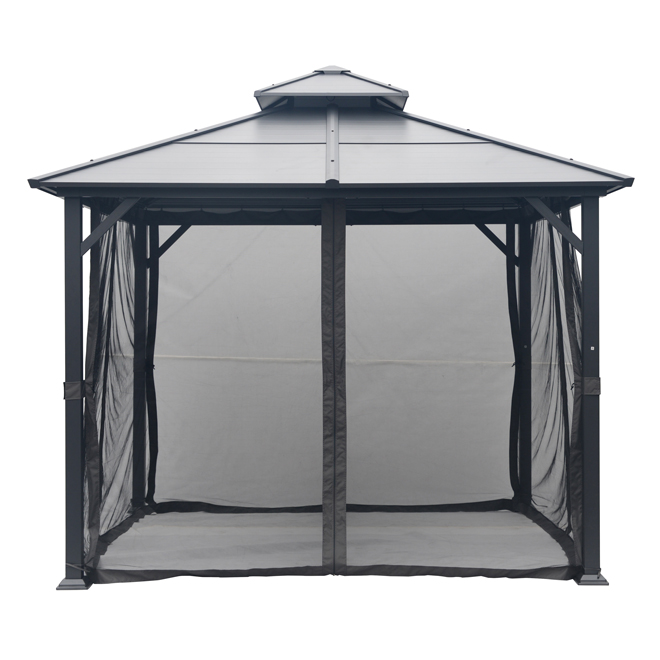 Style Selections Galvanized Steel Gazebo with Vented Roof 10ft x 10