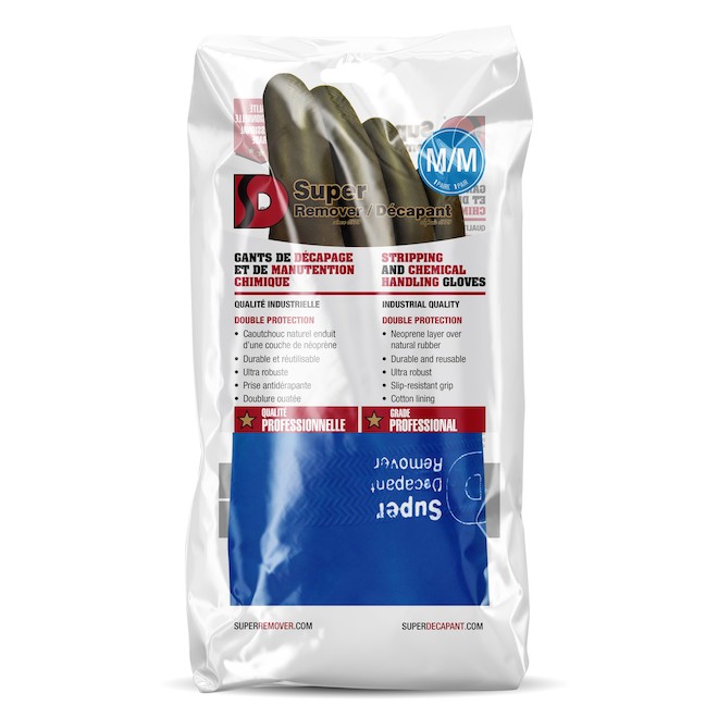 Super Decapant Stripping Gloves Neoprene Blue and Black Medium 4001 RONA