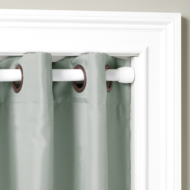 Zenna Home 76in White Adjustable Shower Curtain Rod 76B1ALWW RONA