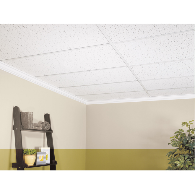 CertainTeed Grenada 2ft x 4ft x 1/2in White Mineral Fibre Ceiling