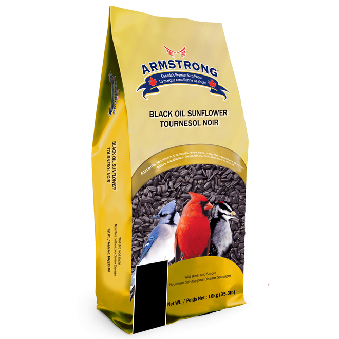 ARMSTRONG MILLING Armstrong 16kg Black Sunflower Seeds for Wild Birds