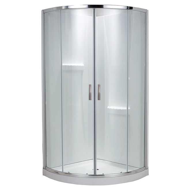 Uberhaus Boya Sliding Shower Door Clear Tempered Glass Central