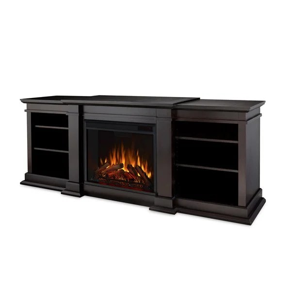 Real Flame 72in W Dark Walnut LED Electric Fireplace G1200EDW RONA
