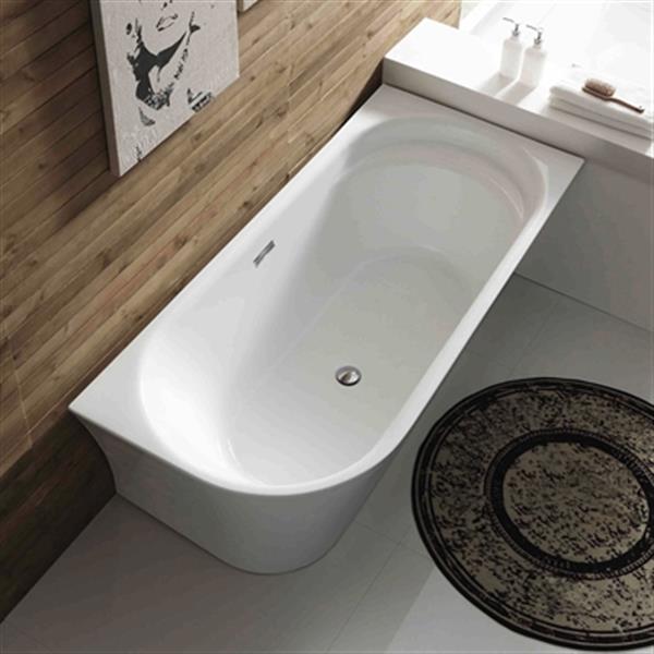 Acritec Industries Milla 59in x 30.75in White RightHand Semi