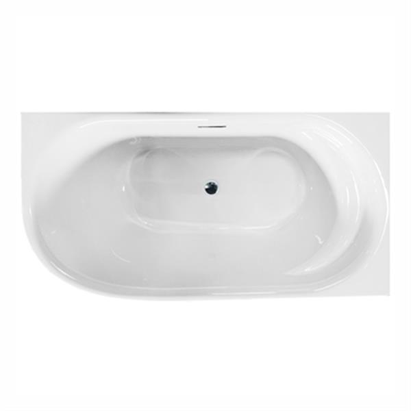 Acritec Industries Milla 59in x 30.75in White RightHand Semi