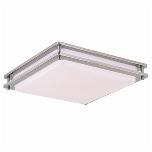 Cascadia Horizon LED 16in Nickel Flush Mount Ceiling Light C0150 RONA