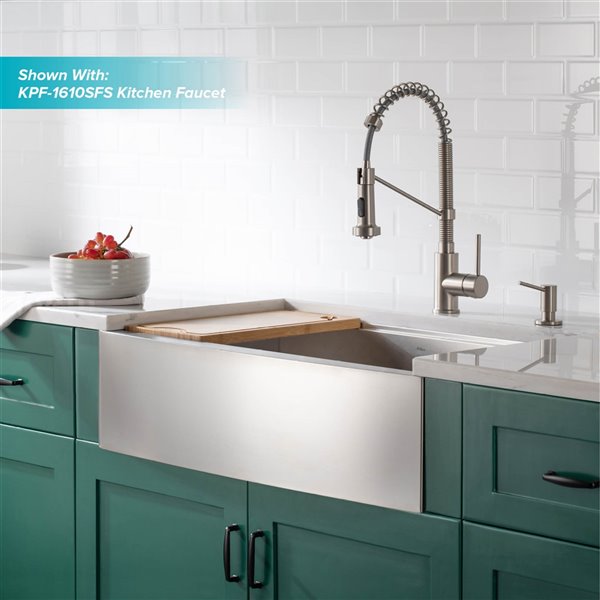 KRAUS Kore Workstation Farmhouse Residential Kitchen Sink 32.88in x