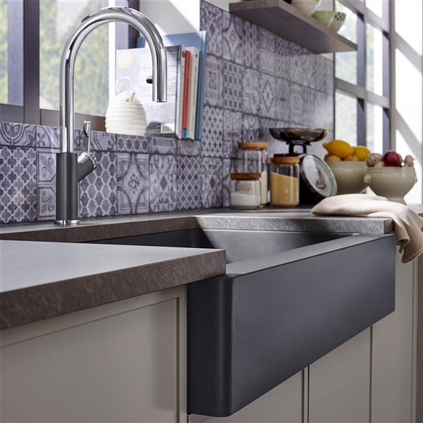 BLANCO Vintera Undermount Apron Front/farmhouse 30in x 19in Cinder