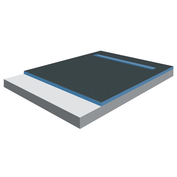 Tooltech Xpert Silver Grey Foam Shower Pan 110540 RONA