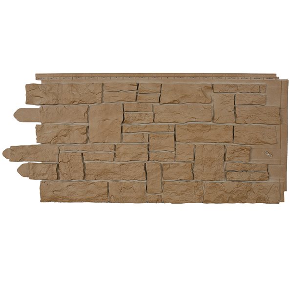Novik NovikStone Stacked Stone 20.3in x 45in Terra Brown Faux Stone