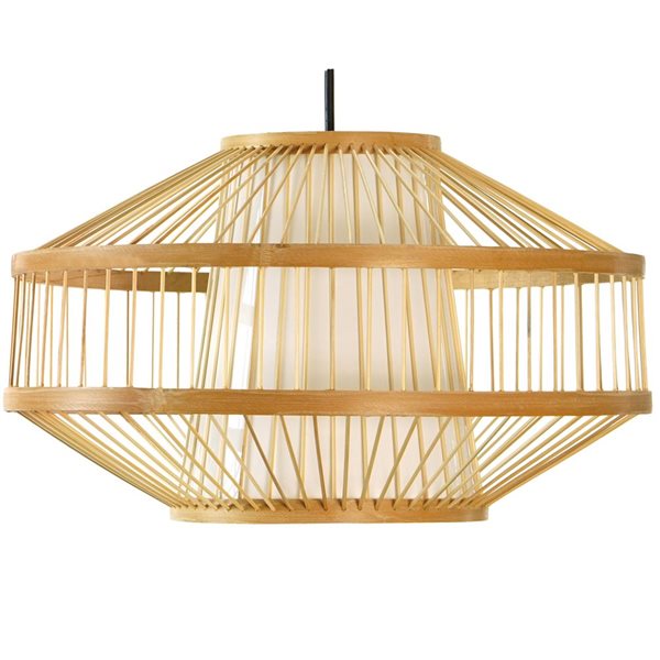 Vintiquewise 15.75in Natural Modern/Contemporary Lantern Pendant Light