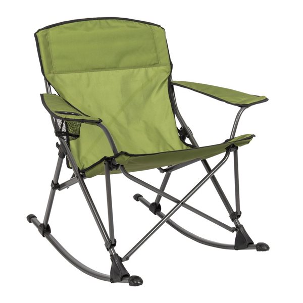 Camp & Go Moss Green Folding Rocking Camping Chair GRQR3704541 RONA