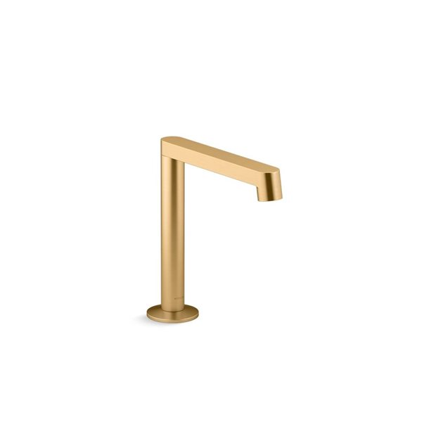 KOHLER Components Brushed Brass Widespread Square Bathroom Sink Faucet