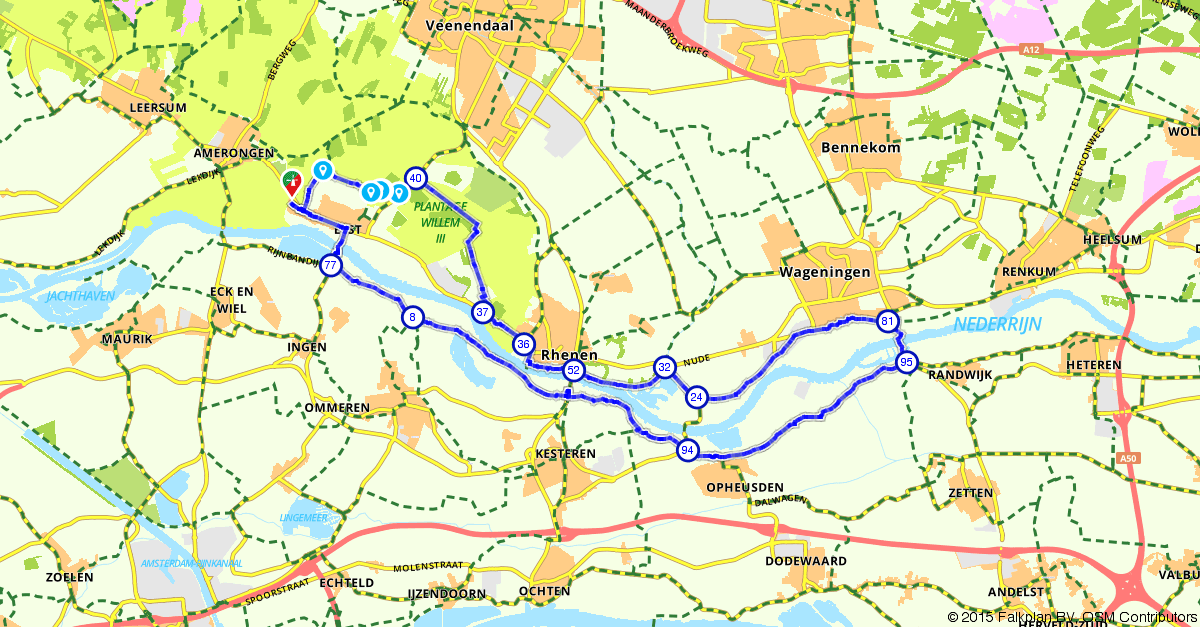 Routeplanner Kaart Van Nederland Fietsrouteplanner Nederland