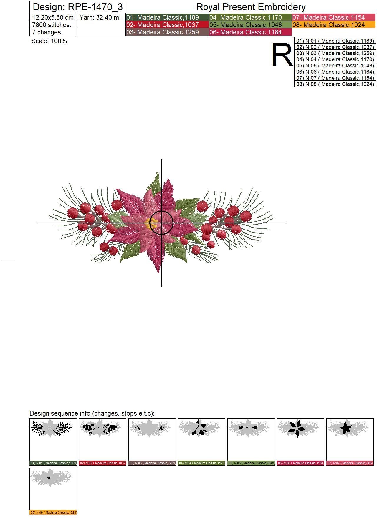 Christmas Borders Machine Embroidery Designs Royal Present Embroidery