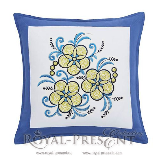 Free Machine Embroidery Design Garden flowers Royal Present Embroidery