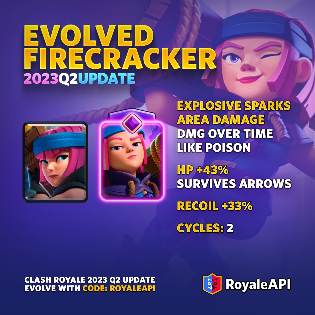 Evolved Firecracker Clash Royale 2023 Q2 Summer Update Blog RoyaleAPI