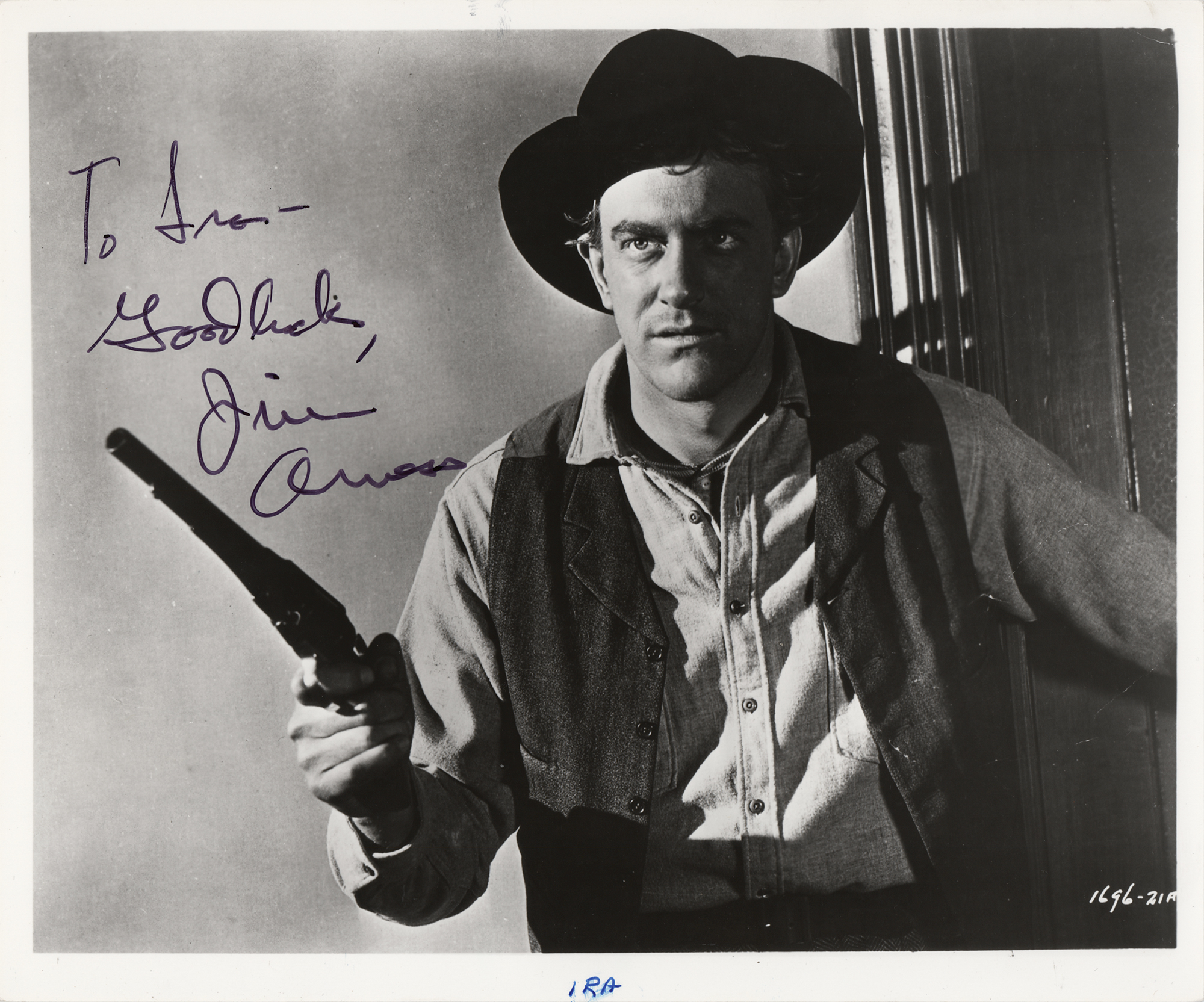 James Arness Signed Photograph Rr Auction