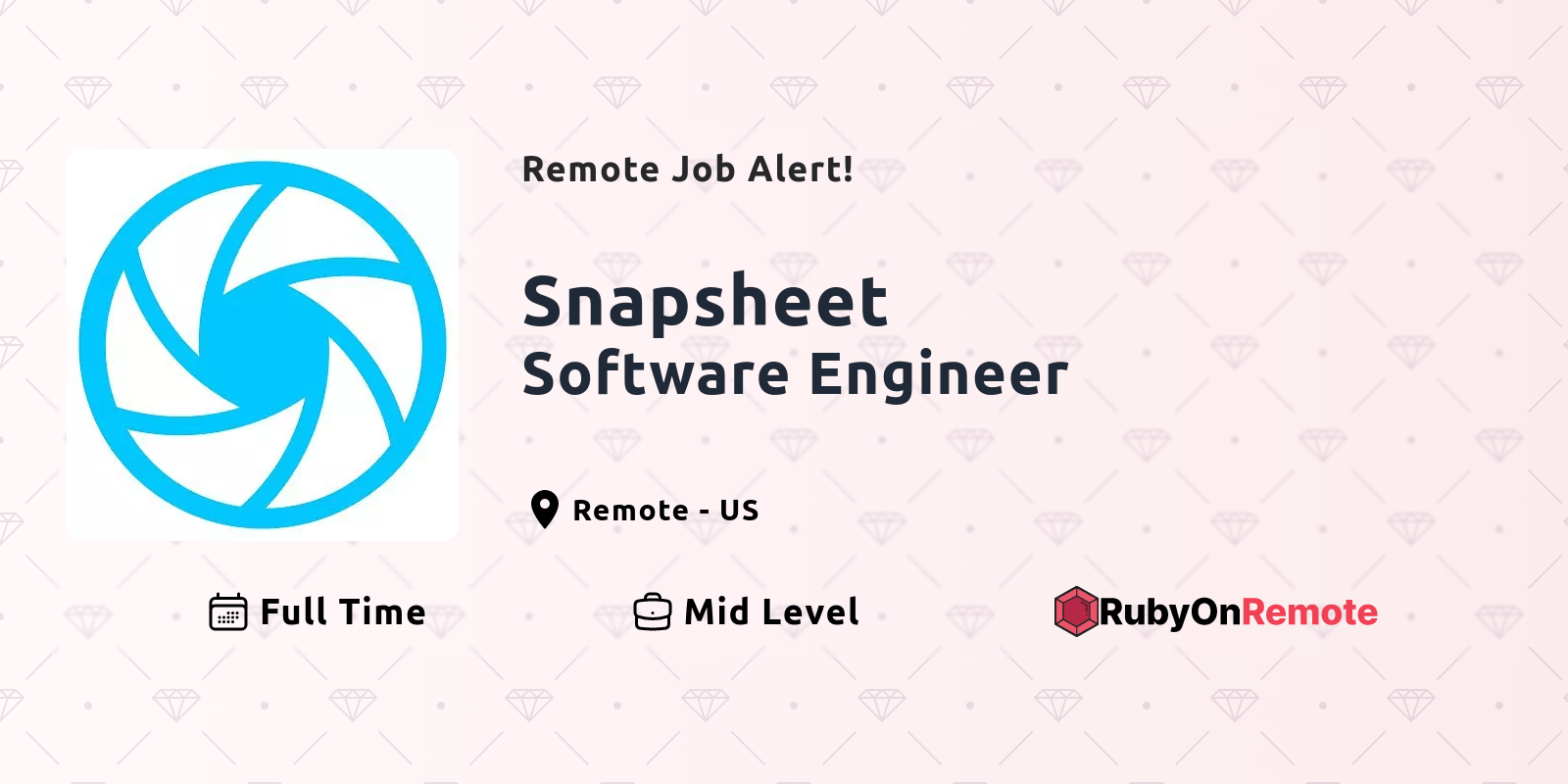 Software Engineer Remote Job at Snapsheet