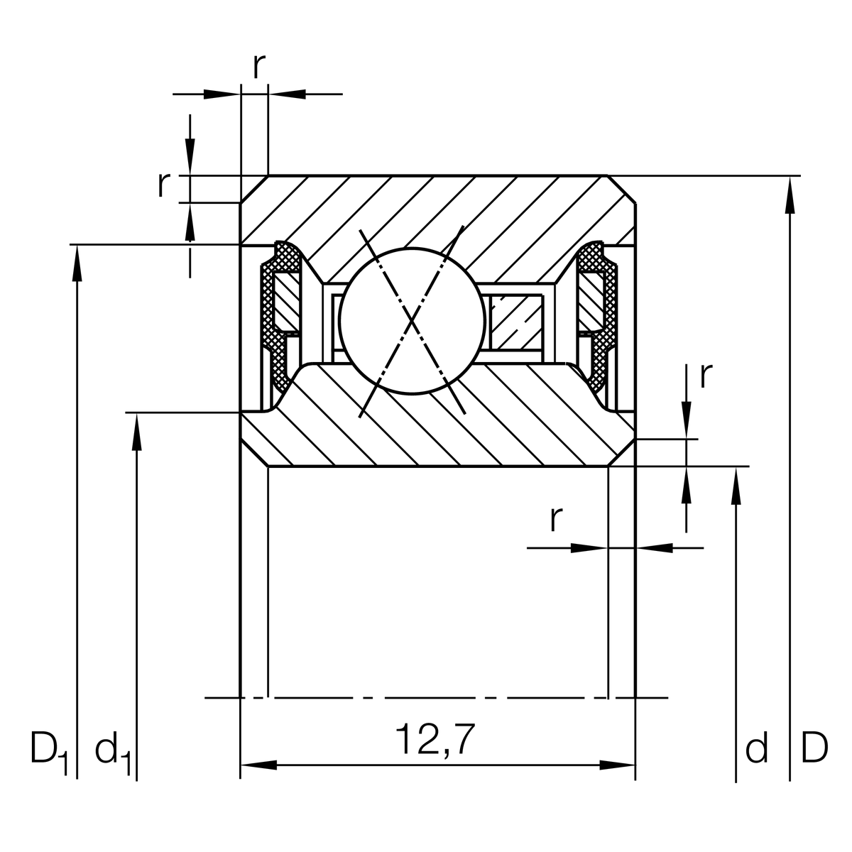 INA Bearing CSXU0402RS Noks Bearing