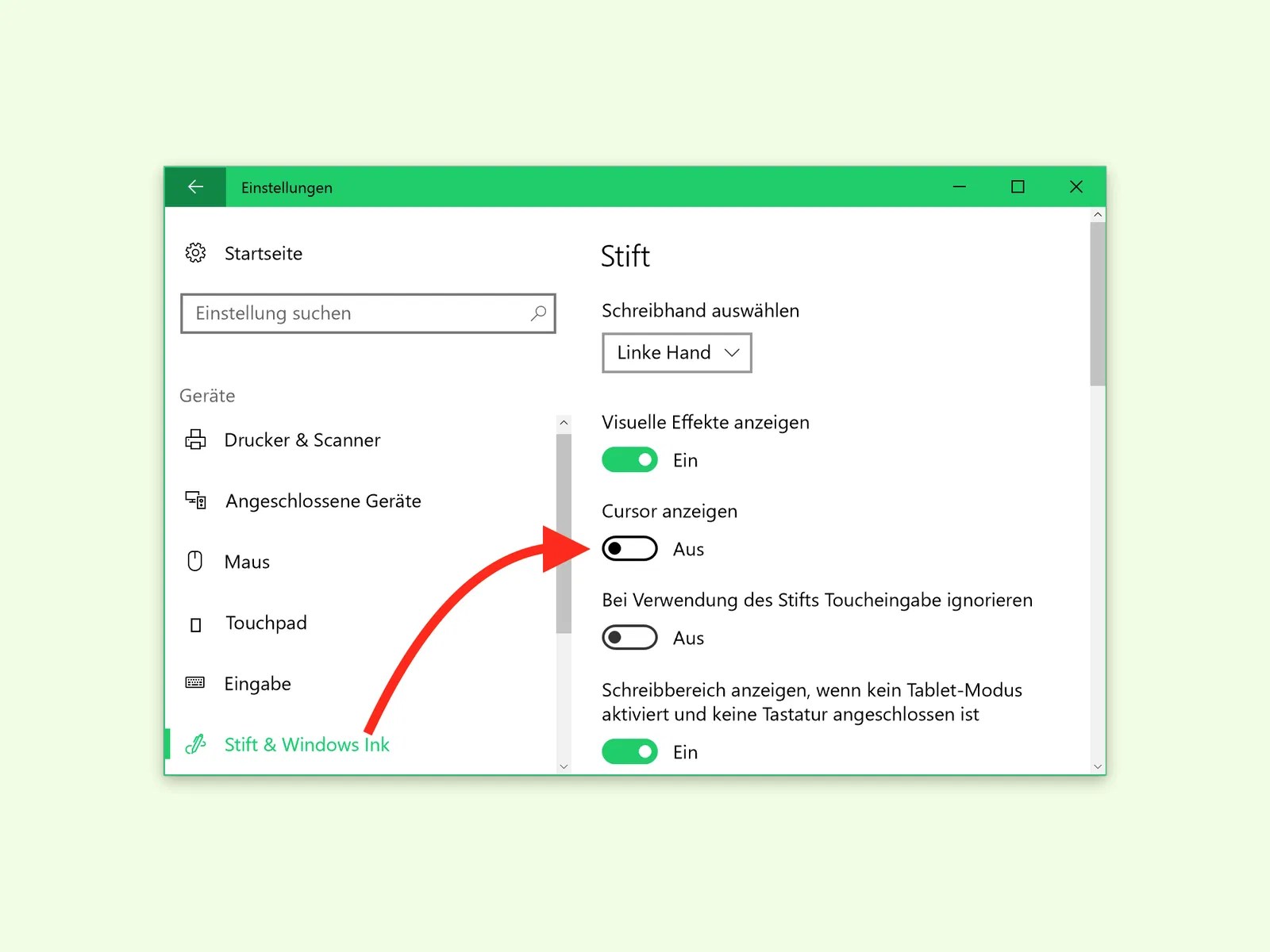 Windows 10 Cursor bei der StiftEingabe ausblenden Jörg Schieb