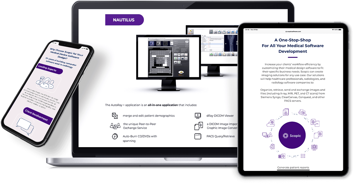 Medical Imaging Solutions Landing page  Applications Scopic