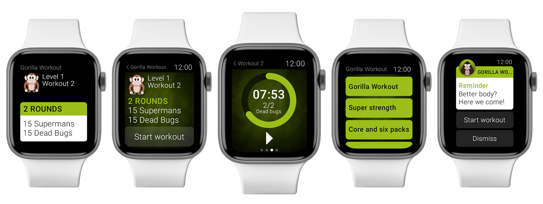 Gorilla Fitness iWatch Custom Mobile Applications Scopic
