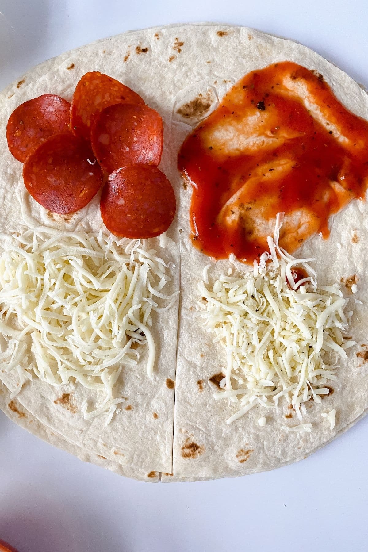 Easy Pepperoni Pizza Tortilla Wrap TikTok Inspired Scrambled Chefs