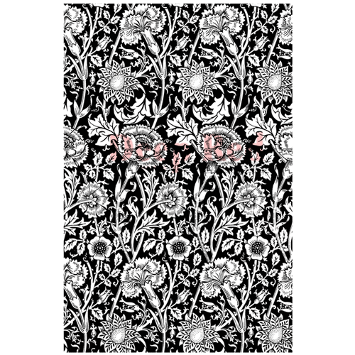 Deep Red Stamps Cling Mounted Rubber Stamp Carnations