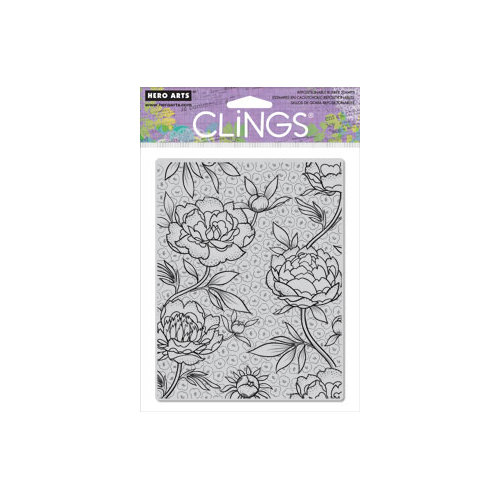 Hero Arts Clings Repositionable Rubber Stamps Large Flower Background