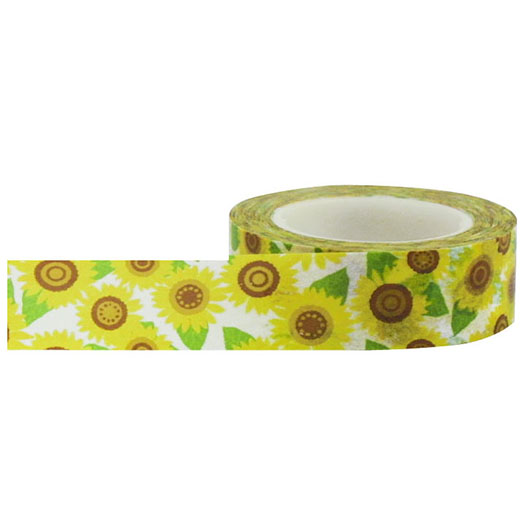 Little B Decorative Paper Tape Sunflowers 15mm