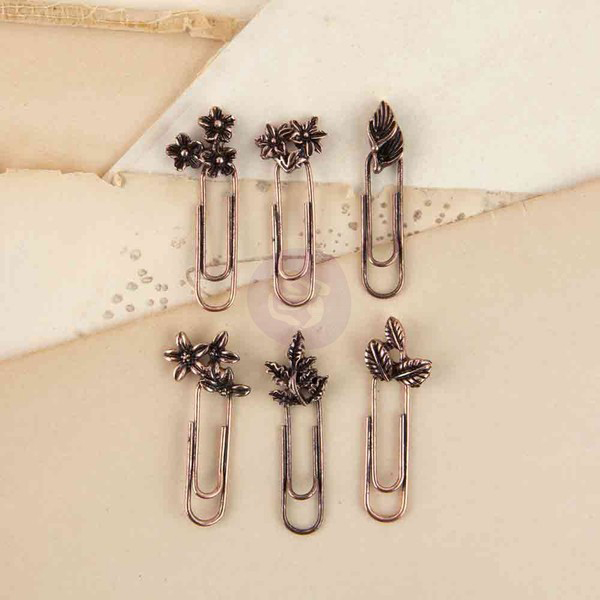 Prima Decorative Paper Clips Floral