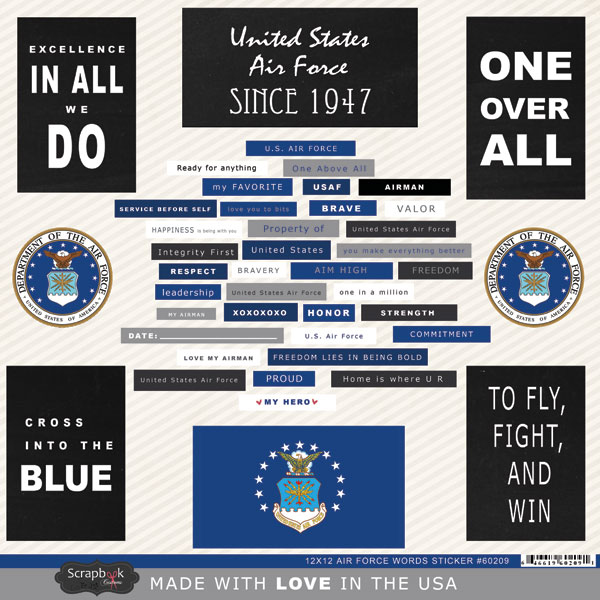 Scrapbook Customs United States Military Collection 12 x 12